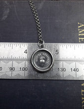 Load image into Gallery viewer, You deserve it! Vous la meritez..... encouragement gift.  You deserve it all.  You are worthy.  Positive vibes antique wax seal necklace.