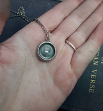 Load image into Gallery viewer, You deserve it! Vous la meritez..... encouragement gift.  You deserve it all.  You are worthy.  Positive vibes antique wax seal necklace.