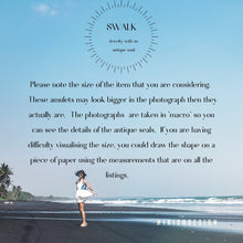 Load image into Gallery viewer, Squirrel antique wax letter seal necklacr.  Sterling silver, 'frange et inspice' 'break and behold'.