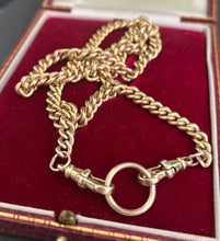 Load image into Gallery viewer, 9 carat solid yellow gold Victorian inspired, Albert clasp chain.  18&quot; 33 grams gold.