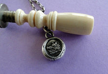 Load image into Gallery viewer, Wax Seal Pendant, sterling silver necklace, Bravery and Perseverance, Boars head ,  handmade jewelry, meaningful, good luck, amulet, pedant