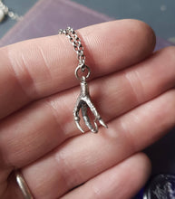 Load image into Gallery viewer, Sterling silver bird&#39;s claw. Add on for your wax seal totem necklace.