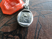 Load image into Gallery viewer, Flower pendant. Romantic antique wax letter seal. You are my everything.  thy sweetness is my life.