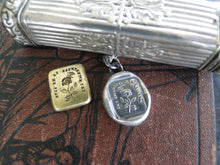 Load image into Gallery viewer, Flower pendant. Romantic antique wax letter seal. You are my everything.  thy sweetness is my life.