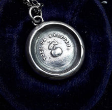 Load image into Gallery viewer, You deserve it! Vous la meritez..... encouragement gift.  You deserve it all.  You are worthy.  Positive vibes antique wax seal necklace.