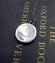 Load image into Gallery viewer, You deserve it! Vous la meritez..... encouragement gift.  You deserve it all.  You are worthy.  Positive vibes antique wax seal necklace.