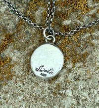 Load image into Gallery viewer, harvesting your dreams, Antique wax seal impression, pendant and chain 100% sterling silver.