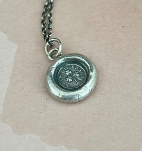 erin go bragh, Ireland Forever.... wax seal stamp jewelry, St. Patricks day. Sterling silver