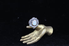 Load image into Gallery viewer, Opal, gold, silver poison locket ring.  handmade sterling silver size 7...