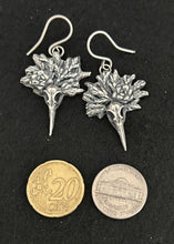 Load image into Gallery viewer, Sterling Hummingbird and pine leaves earrings