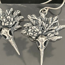 Load image into Gallery viewer, Sterling Hummingbird and pine leaves earrings