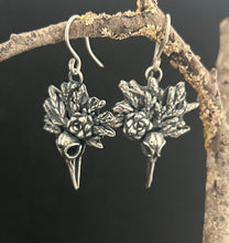 Load image into Gallery viewer, Sterling Hummingbird and pine leaves earrings