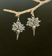 Load image into Gallery viewer, Sterling Hummingbird and pine leaves earrings