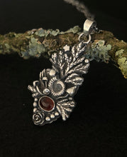 Load image into Gallery viewer, Orange Kyanite Forest pendant. Sterling silver, handmade one of a kind