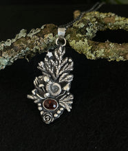 Load image into Gallery viewer, Orange Kyanite Forest pendant. Sterling silver, handmade one of a kind