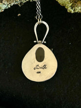 Load image into Gallery viewer, Dendritic agate pedant and chain. Sterling silver with 9k gold accents.