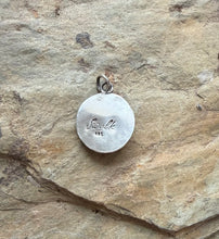 Load image into Gallery viewer, Sterling silver, hessonite garnet and mushroom pendant.