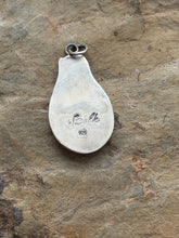 Load image into Gallery viewer, sterling silver potion bottle with cat skull, flowers and a Peruvian opal.