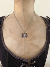 Load image into Gallery viewer, Sterling silver tourmaline deathhead moth. handmade