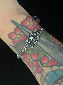 skull and flower bracelet