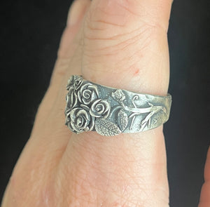 Bunch of roses ring.  sterling silver handmade roses ring.  Part of the Today we bloom, tomorrow we die.