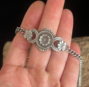 flower victorian brooch bracelet