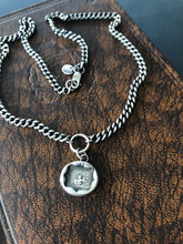 Load image into Gallery viewer, Solid sterling silver curb chain to hang your SWALK amulets. 4mm with lobster clasp.  Oxidized and hand polished.