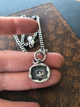 Load image into Gallery viewer, Solid sterling silver curb chain to hang your SWALK amulets. 4mm with lobster clasp.  Oxidized and hand polished.