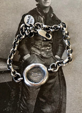 Load image into Gallery viewer, God feeds the Ravens bracelet. Choose your size.  Solid  sterling silver chain bracelet.
