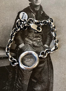 God feeds the Ravens bracelet. Choose your size.  Solid  sterling silver chain bracelet.