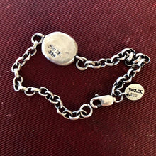Load image into Gallery viewer, God feeds the Ravens bracelet. Choose your size.  Solid  sterling silver chain bracelet.