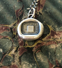 Load image into Gallery viewer, be guided by this, holy bible, good book.  Let the Bible guide you.  Religious jewelry, sterling silver antique wax letter seal.