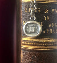 Load image into Gallery viewer, be guided by this, holy bible, good book.  Let the Bible guide you.  Religious jewelry, sterling silver antique wax letter seal.