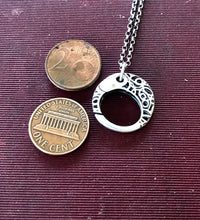 Load image into Gallery viewer, Sterling Filigree charm holder.  Spring closure, ideal to hang your SWALK charms on.