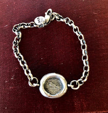 Load image into Gallery viewer, God feeds the Ravens bracelet. Choose your size.  Solid  sterling silver chain bracelet.