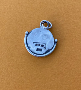 Aries handmade sterling silver pendant. Zodiac sign coin necklace.