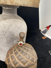 Load image into Gallery viewer, SWALK nugget ring with Garnet. Sterling silver handmade ring.  Made to order in your size.