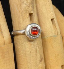 Load image into Gallery viewer, SWALK nugget ring with Garnet. Sterling silver handmade ring.  Made to order in your size.
