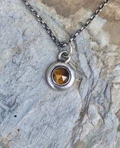 Faceted tiger eye add on.  Add some colour to your totem necklace. Dispel fear and anxiety.