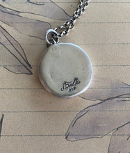 Load image into Gallery viewer, one is enough for me, cupid pendant.  antique wax seal jewelry. Sterling romantic gift.