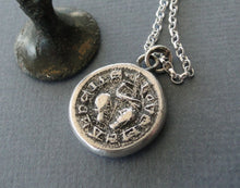 Load image into Gallery viewer, Love Me and I Thee…. medieval wax seal impression in Sterling silver.  Antique wax seal, romantic, sentimental.