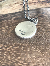 Load image into Gallery viewer, Swallow pendant - antique wax letter seal, handmade wax seal jewelry. The cold chases me away.  French motto, lovely meaningful pendant.