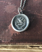 Load image into Gallery viewer, Two Guiding lights, Love God, Love thy neighbour, bible reference antique wax letter  seal.  Eagle and sword, advice for a good life.