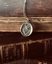 Load image into Gallery viewer, Two Guiding lights, Love God, Love thy neighbour, bible reference antique wax letter  seal.  Eagle and sword, advice for a good life.