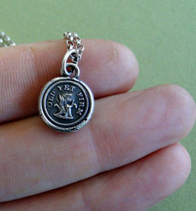 tree pendant, old yet firm...sterling silver, wax letter seal. funny victorian seal jewelry