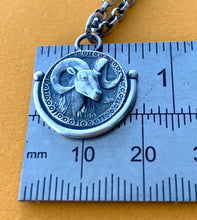 Load image into Gallery viewer, Aries handmade sterling silver pendant. Zodiac sign coin necklace.