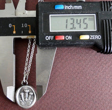 Load image into Gallery viewer, Crown, antique wax seal impression, sterling silver, choice of neck pieces.