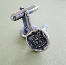 Load image into Gallery viewer, Erin Go Bragh... shield shape .... antique wax seal, sterling silver, Irish, Shamrock, Ireland Forever.