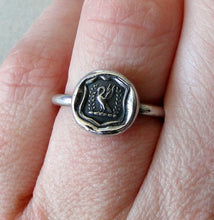 Load image into Gallery viewer, Swan Ring,  wax seal jewelry, sterling silver, amulet.