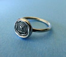 Load image into Gallery viewer, Swan Ring,  wax seal jewelry, sterling silver, amulet.